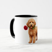 ‏Cute Labradoodle Dog マグカップ (正面左)