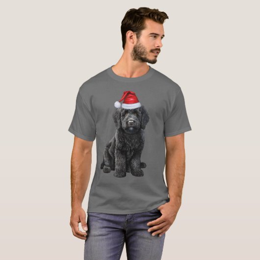 Cute Labradoodle Dog Lover Funny Christmas Tシャツ (正面フル)