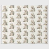 Cute Labrador Dog Christmas Wrapping Paper ラッピングペーパー (フラット)