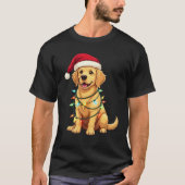 Cute Labrador Retriever Christmas Santa Pet Dog Lo Tシャツ (正面)