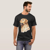 Cute Labrador Retriever Dog Portrait Lab  Owner Mo Tシャツ (正面フル)