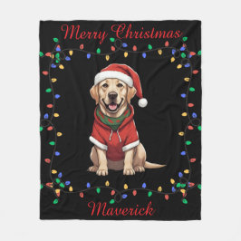 Cute Labrador Retriever Fleece Blanket フリースブランケット