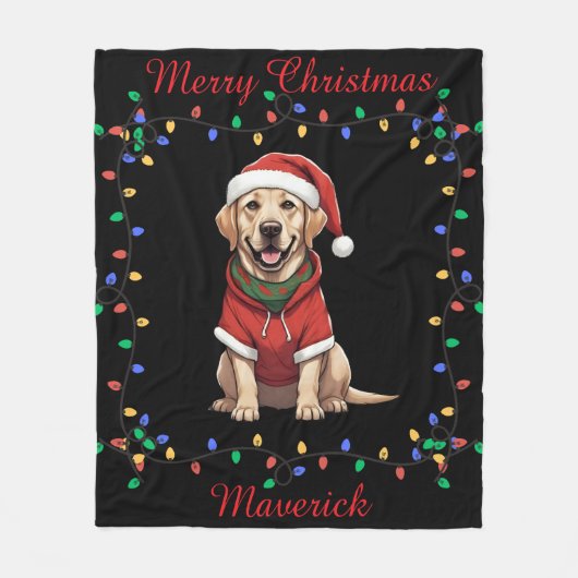 Cute Labrador Retriever Fleece Blanket フリースブランケット (正面)