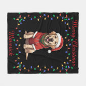 Cute Labrador Retriever Fleece Blanket フリースブランケット (正面(横))