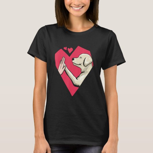 Cute Labrador Retriever Love Heart Dog Mom Lab Mom Tシャツ (正面)