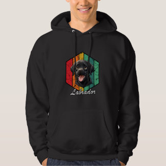 Cute Labrador Retriever Retro Vintage Design パーカ