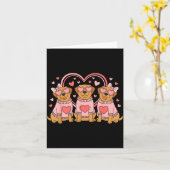 Cute Labrador Valentines Heart Dog Lover Men Women カード (黄色い花)