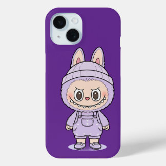 Cute Labubu (light purple) iPhone 15ケース