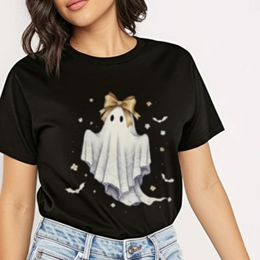 Cute Lace Ghost Halloween - Spooky & Sweet Appare Tシャツ