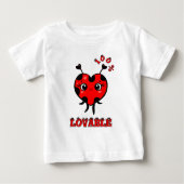 Cute ladybug  ベビーTシャツ (正面)