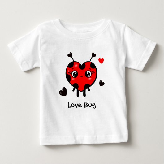 Cute ladybug ベビーTシャツ (正面)