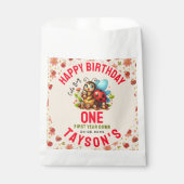 Cute Ladybug 1st Birthday | Bug Theme Party フェイバーバッグ (正面)