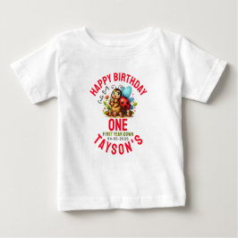 Cute Ladybug 1st Birthday | Bug Theme Party ベビーTシャツ