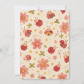 Cute Ladybug 1st Birthday Party  招待状 (裏面)