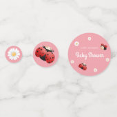 Cute Ladybug Flowers Baby Shower Table コンフェッティ (正面)