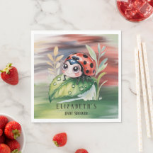 Cute Ladybug Girl Baby Shower 