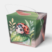 Cute Ladybug Girl Baby Shower  フェイバーボックス (裏面サイド)