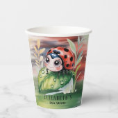 Cute Ladybug Girl Baby Shower  紙コップ (正面)