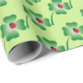 Cute ladybug on a four leaf clover! ラッピングペーパー (ロールコーナー)