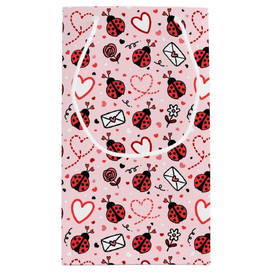 Cute Ladybug Pattern Gift Bag スモールペーパーバッグ (裏面)