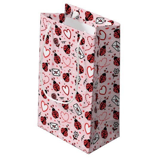 Cute Ladybug Pattern Gift Bag スモールペーパーバッグ (裏面アングル)