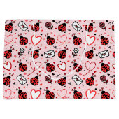 Cute Ladybug Pattern Large Gift Bag ラージペーパーバッグ (正面)