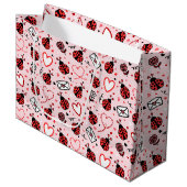 Cute Ladybug Pattern Large Gift Bag ラージペーパーバッグ (正面アングル)