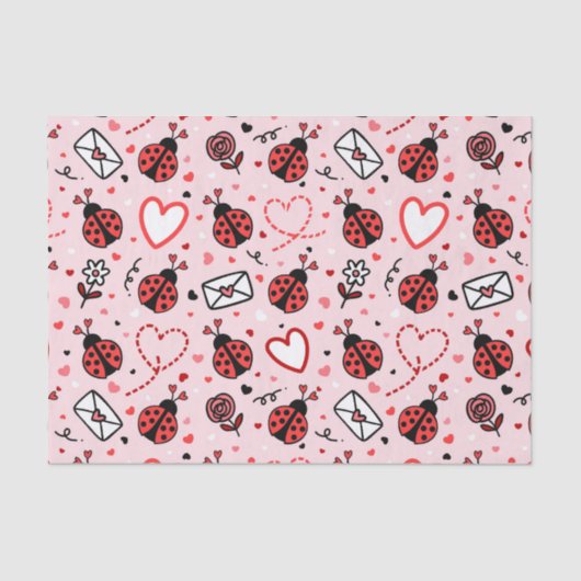 Cute Ladybug Pattern Tissue Paper 薄葉紙 (正面)