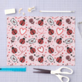 Cute Ladybug Pattern Tissue Paper 薄葉紙 (クラフト)