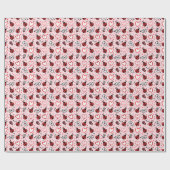 Cute Ladybug Pattern Wrapping Paper Roll ラッピングペーパー (フラット)