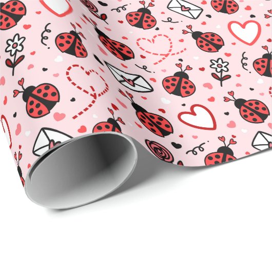 Cute Ladybug Pattern Wrapping Paper Roll ラッピングペーパー (ロールコーナー)