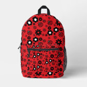 Cute ladybug Patterned プリントバックパック (正面)