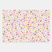 Cute Ladybug Pink Girl Baby Shower ラッピングペーパーシート (正面2)