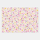 Cute Ladybug Pink Girl Baby Shower ラッピングペーパーシート (正面)
