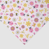 Cute Ladybug Pink Girl Baby Shower 薄葉紙 (詳細)