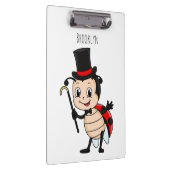 Cute ladybug with top hat and tie cartoon クリップボード (右)