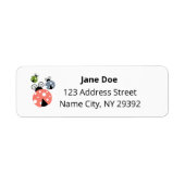 Cute LadybugsメーリングAddress Return Label ラベル (正面)