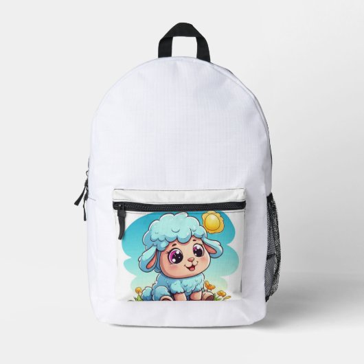 Cute Lamb Backpack プリントバックパック (正面)