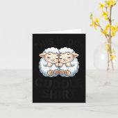 Cute Lamb Couple This Is Our Cuddle カード (黄色い花)