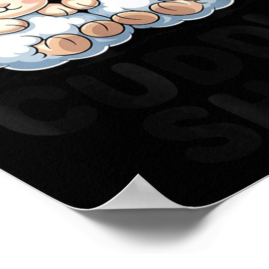 Cute Lamb Couple This Is Our Cuddle ポスター (角)