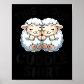 Cute Lamb Couple This Is Our Cuddle ポスター (正面)
