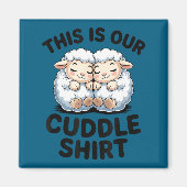 Cute Lamb Couple This Is Our Cuddle マグネット (正面)
