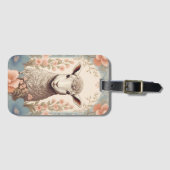 Cute Lamb Delicate Pastel Floral ラゲッジタグ (正面横)