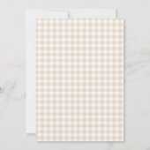 Cute Lamb Gingham Vintage Baby Shower Invitation 招待状 (裏面)