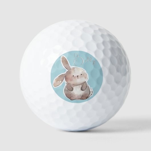 Cute lapin 2, personnalisé ゴルフボール (正面)