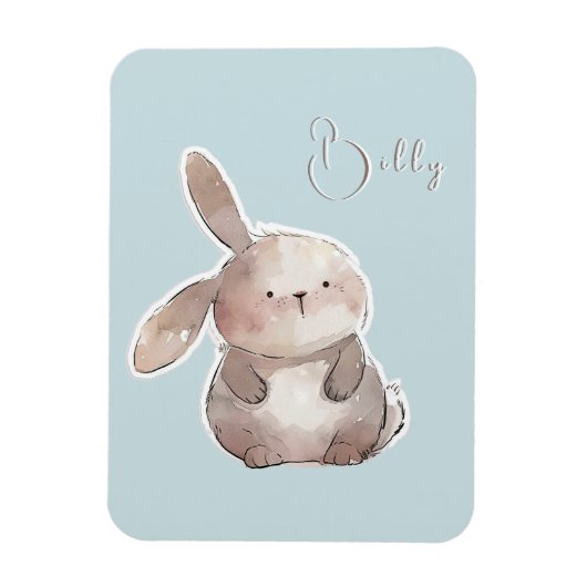 Cute lapin 2, personnalisé マグネット (縦)