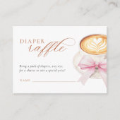 Cute Latte Art Diaper Raffle Card エンクロージャーカード (正面)