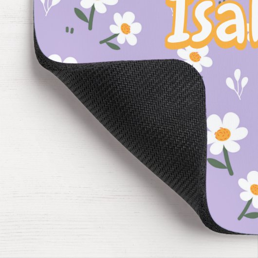 Cute Lavender Daisy Mouse Pad for Spring マウスパッド (コーナー)