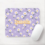 Cute Lavender Daisy Mouse Pad for Spring マウスパッド (マウス)