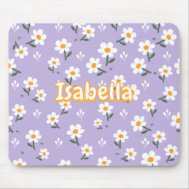 Cute Lavender Daisy Mouse Pad for Spring マウスパッド
